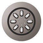 Боковой душ GROHE Rainshower Aqua, круглый, 2 режима струи, темный графит глянцевый (26801A00)