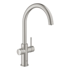 Смеситель для кухни GROHE Blue Home с системой фильтрации, охлаждения и газирования воды, суперсталь (31455DC1)