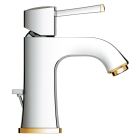 Смеситель для раковины GROHE Grandera с донным клапаном, хром/золото (23303IG0)