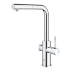 Смеситель для кухни GROHE Blue Home с системой фильтрации, охлаждения и газирования воды, Wi-Fi, хром (31539000)