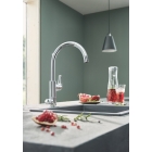 Смеситель для кухни GROHE Blue Pure BauCurve с функцией фильтрации, с фильтром в комплекте, хром (30385000)