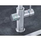 Смеситель для кухни GROHE Blue Home с системой фильтрации, охлаждения и газирования воды, суперсталь (31455DC1)