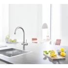 Смеситель для кухни GROHE Blue Home с системой фильтрации, охлаждения и газирования воды, суперсталь (31455DC1)