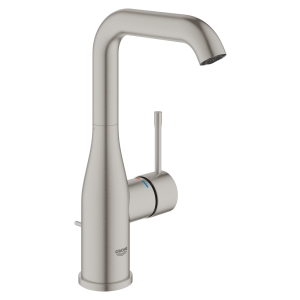Смеситель для раковины GROHE Essence с донным клапаном, L-size, суперсталь (24174DC1)
