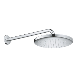 Верхний душ GROHE Tempesta 250, 9,5 л/мин, 1 режим, 380 мм, хром/белый (26668000)