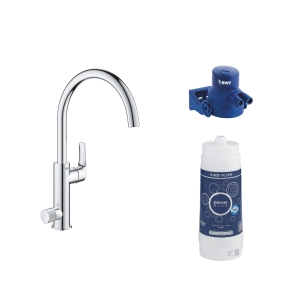 Смеситель для кухни GROHE Blue Pure Eurosmart с функцией фильтрации, с фильтром в комплекте, хром (119708)