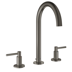 Смеситель для раковины GROHE Atrio двухвентильный на 3 отверстия, темный графит матовый (20009AL3)