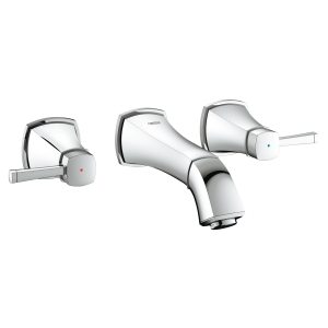 Внешняя часть смесителя для раковины GROHE Grandera на 3 отверстия (вынос 177 мм), хром (20414000)