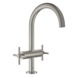 Смеситель для раковины GROHE Atrio двухвентильный, суперсталь (21019DC3)