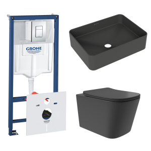 Комплект инсталляции GROHE Rapid SL 38775001 с унитазом Aqueduto MACIO Plus MACТ0240 и раковиной Aqueduto ESPIRAL ESP0440 (NW0514)