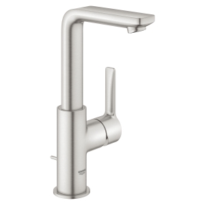 Смеситель для раковины GROHE Lineare с донным клапаном, L-Size, суперсталь (23296DC1)