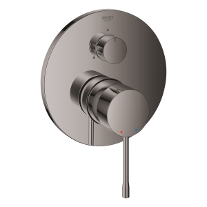 Внешняя часть смесителя для ванны GROHE Essence с переключателем на 3 положения, темный графит глянец (24092A01)