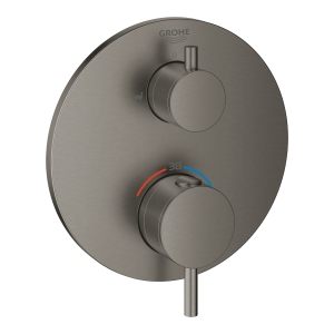 Внешняя часть термостата для ванны GROHE Atrio на 2 потребителя, темный графит матовый (24138AL3)