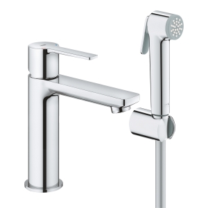 Смеситель для раковины GROHE Lineare S-size с душевым гарнитуром, хром (24190000)