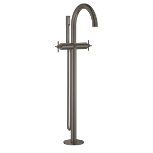 Внешняя часть смесителя для ванны GROHE Atrio напольного монтажа, двухвентильный, темный графит матовый (25044AL3)