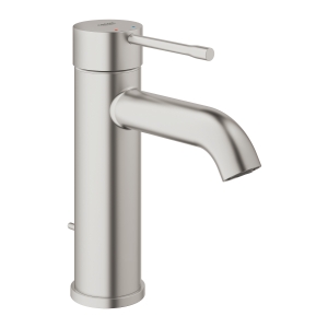 Смеситель для раковины GROHE Essence S-Size II с донным клапаном, суперсталь (23589DC1)