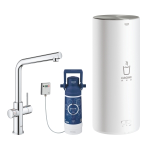 Комплект для кухни GROHE Red Duo с L-образным смесителем, бойлером L-Size и фильтром, хром (30325001)