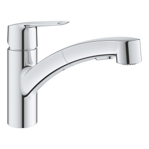 Смеситель для кухни GROHE Start QuickFix с низким вытяжным изливом, хром (30531001)