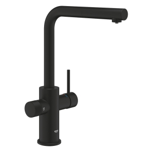 Смеситель для кухни GROHE Blue Pure Minta c вытяжным изливом, функцией фильтрации, без фильтра в комплекте, фантомный черный (30590KF0)