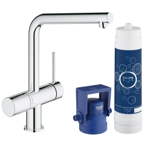 Смеситель для кухни GROHE Blue Pure Minta с функцией фильтрации, с фильтром в комплекте, хром (31345002)