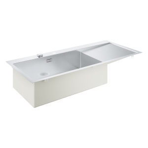 Мойка GROHE K1000 80-S 116/52 1.0 с корзинчатым вентилем, нержавеющая сталь (31581SD1)
