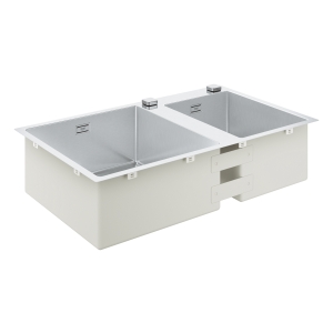 Мойка из нержавеющей стали GROHE K700 с 2 чашами, 860 x 500 мм, хром (31855SD0)