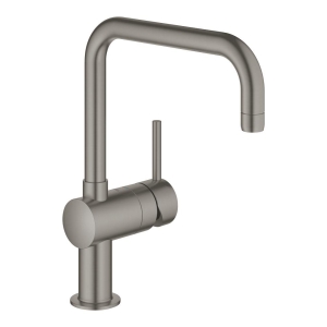 Смеситель для кухни GROHE Minta с поворотным U-изливом, темный графит матовый (32488AL0)