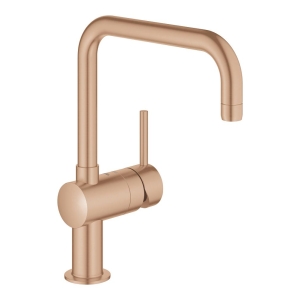 Смеситель для кухни GROHE Minta с поворотным U-изливом, теплый закат матовый (32488DL0)