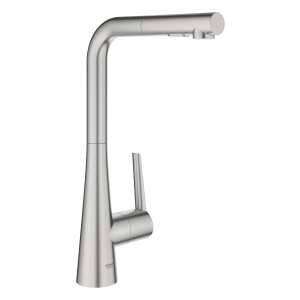Смеситель для кухни GROHE Zedra с вытяжным душем 2jet, суперсталь (32553DC2)