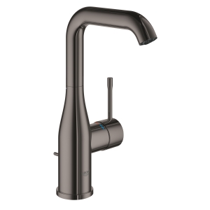 Смеситель для раковины GROHE Essence с донным клапаном, L-Size, темный графит глянец (32628A01)