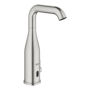 Смеситель для раковины GROHE Essence E инфракрасный, с регулировкой температуры, питание от батареи 6V, суперсталь (36445DC0)