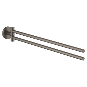 Двойной держатель для полотенца GROHE Essentials, тёмный графит матовый (40371AL1)