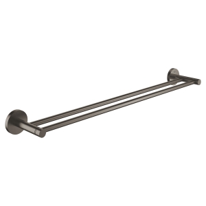 Двойной держатель для полотенца GROHE Essentials, тёмный графит матовый (40802AL1)