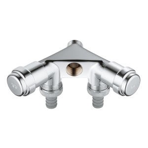Двойной вентиль GROHE Eggeman Einfach, хром (41020000)