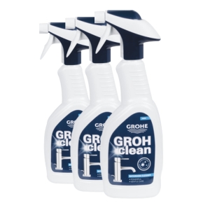 Набор из трех бутылок универсального чистящего средства GROHE, GROHclean Professional, с распылителем, (48166000-TRIO)