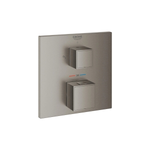 Внешняя часть термостата для душа GROHE Grohtherm Cube на 2 потребителя, темный графит матовый (24154AL0)