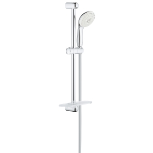 Душевой гарнитур GROHE New Tempesta 100 с мыльницей, 4 режима струи, душевая штанга 600 мм, 9,5 л/мин, хром (28436002)