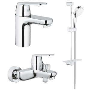 Готовый комплект для ванной комнаты GROHE Eurosmart Cosmopolitan с душевым гарнитуром, хром (NB0080)