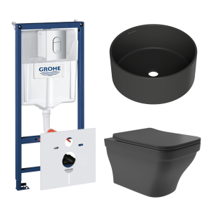 Комплект инсталляции GROHE Rapid SL NW0145/S с унитазом Aqueduto ESTETA EST0140 и раковиной Aqueduto ESPIRAL D400 ESP0140 (NW0413)