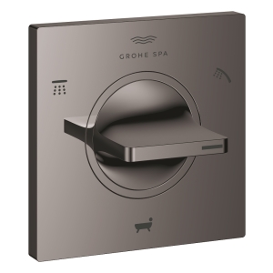 Внешняя часть переключателя потоков GROHE Allure на 3 положения, темный графит глянец (19590A01)