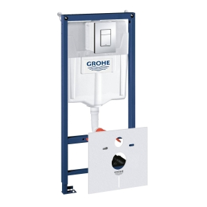 Комплект инсталляции для унитаза GROHE Rapid SL 4 в 1 с панелью смыва Skate Cosmopolitan, хром (38775001-B)