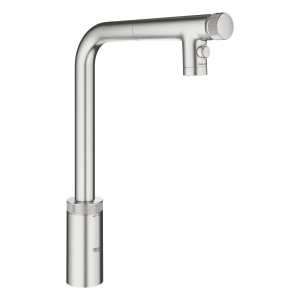 Смеситель для кухни GROHE Minta SmartControl с вытяжным изливом 2jet, суперсталь (31889DC0)