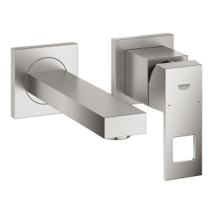 Внешняя часть смесителя для раковины GROHE Eurocube на 2 отверстия, S-Size, суперсталь (19895DC0)