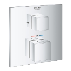 Внешняя часть термостата для ванны GROHE Grohtherm Cube на 2 потребителя, хром (24155000)