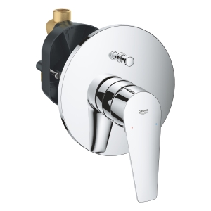 Смеситель для ванны GROHE BauEdge в комплекте с монтажной частью, хром (29079001)