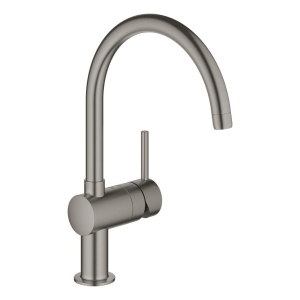 Смеситель для кухни GROHE Minta с поворотным C-изливом, темный графит матовый (32917AL0)