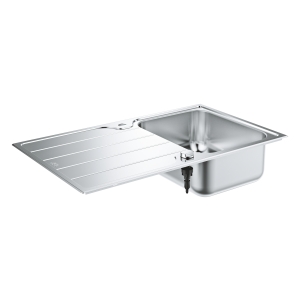 Мойка GROHE K500 45-S 86/50 1.0 оборачиваемая с корзинчатым вентилем, нержавеющая сталь (31571SD1)