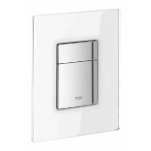 Панель смыва для унитаза GROHE Skate Cosmopolitan Glass, 3 режима, белая луна (38845LS0)