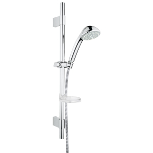 Душевой гарнитур GROHE Relexa Ultra 100 с мыльницей, 3 режима струи, душевая штанга 600 мм, 5 л/мин, хром (27132000)