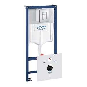 Комплект инсталляции для унитаза GROHE Rapid SL 4 в 1 с панелью смыва Skate Cosmopolitan, хром (38775001)